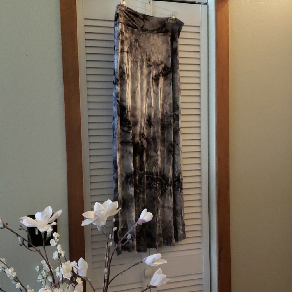Tie dye style maxi skirt